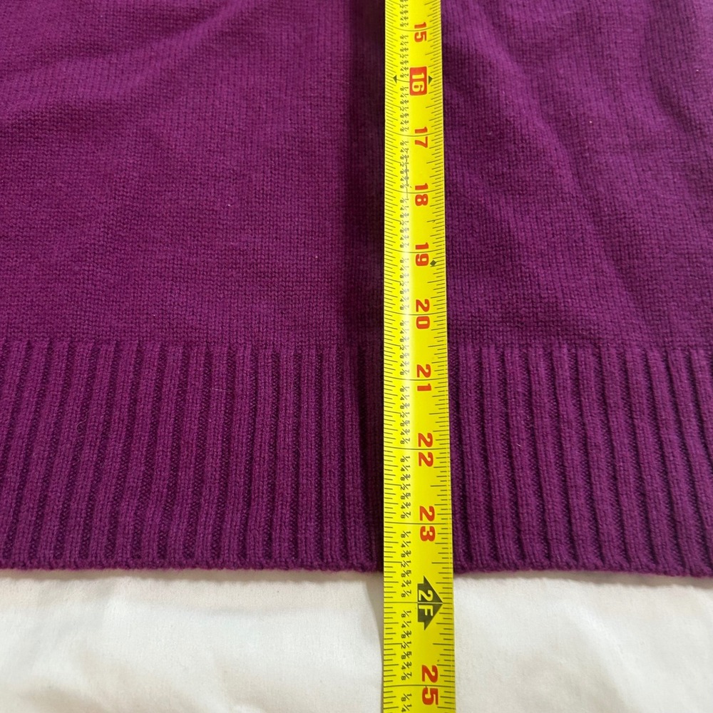 Akris Punto Wool Cashmere Sweater Vest Plum Purple Black Trim Sleeveless Knit - Picture 3 of 8